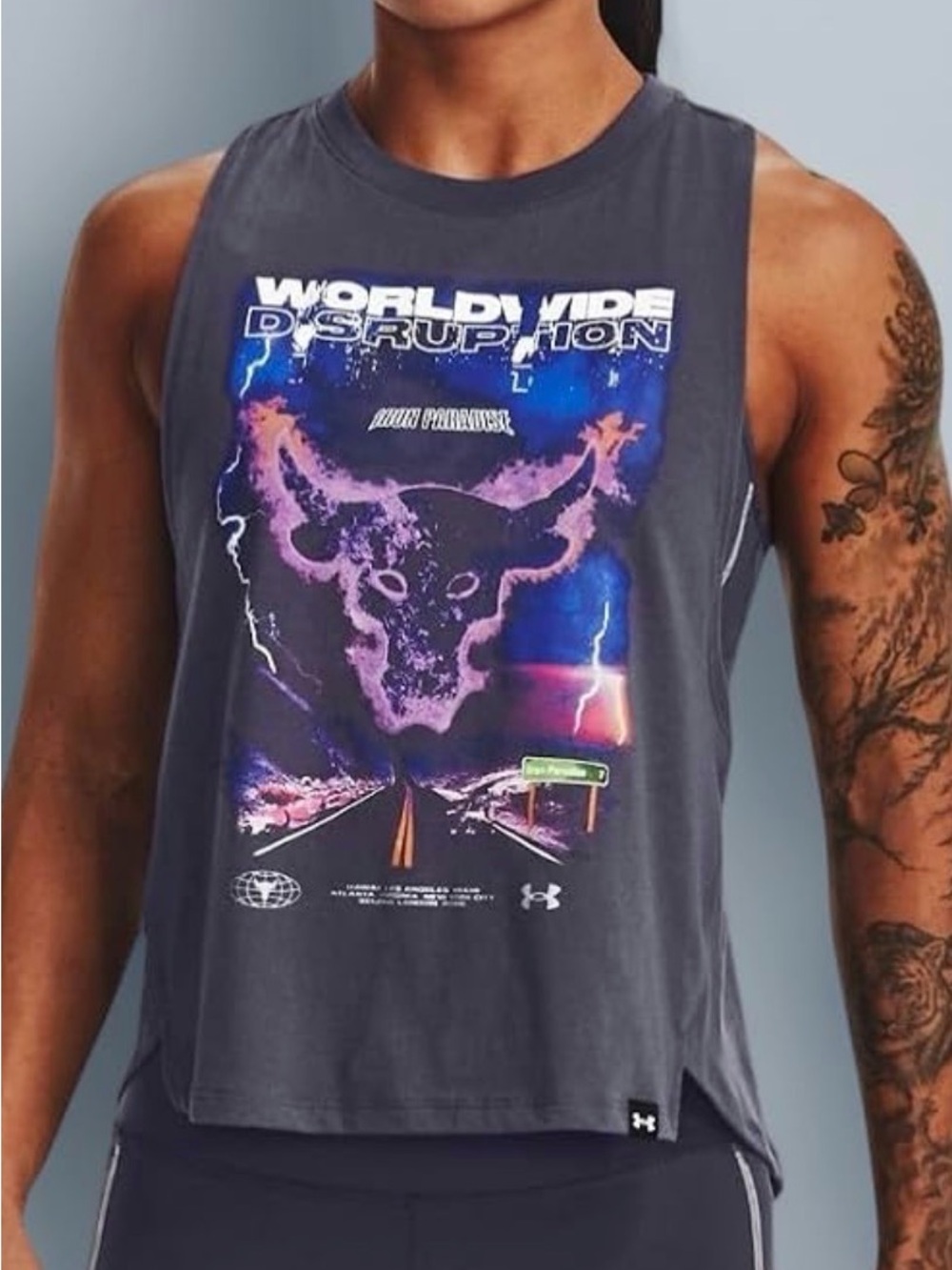 Under Armour Project Rock Collection Gorpcore Worldwide Muscle Tank medium